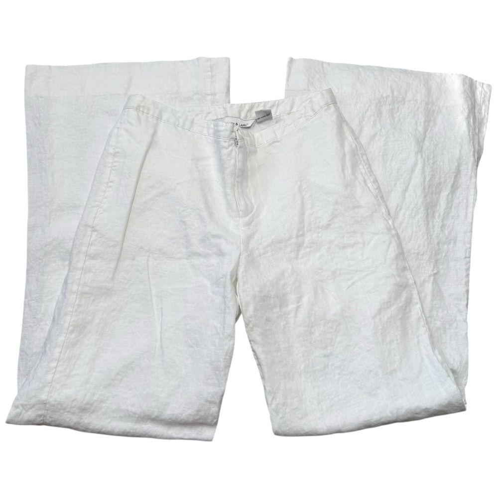 |EUC| LUCY & LAUREL Linen High Rise Wide Leg Pants